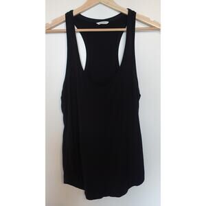 Club Monaco Tank Top Womens Small Black Racerback Scoop Neck Modal Soft Basic